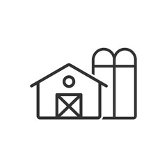 Farmhouse Icon -  Barn Icon