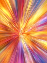 The background features a digital illustration of an explosive star in a multicolor palette