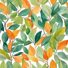 Fototapeta premium Abstract pattern soft sunlight tree leaves casting gentle on a white background, set of Tropical leaves collection on white background, leaves pattern