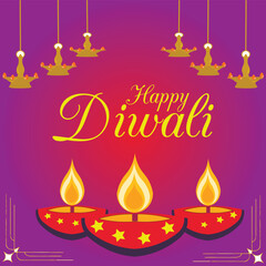 Vector Creative happy Diwali festival Illustration Diwali greeting illustration Diwali celebration