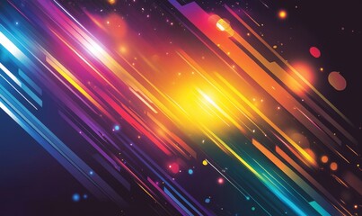 Fototapeta premium Template design illustration with a techno arrow background