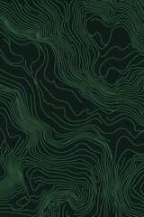 Fototapeta premium Green abstract background with line art illustration
