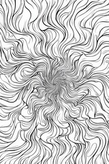 Grey line art illustration of a 3D flower design for use as a wallpaper or background
