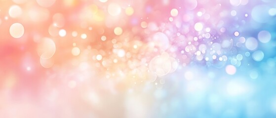 Abstract pastel bokeh background with colorful lights