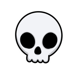 skull on white