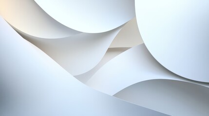 Abstract white layered curves and waves background
