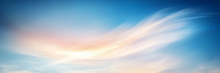 Obraz premium Dreamy soft cloudscape with pastel colors in a blue sky