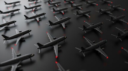 Group of Airplanes Representing Creative and Business Solutions"