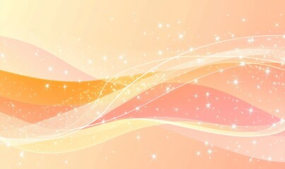 An abstract shining background with stars features a vibrant vintage line art illustration