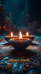 Happy Diwali text poster