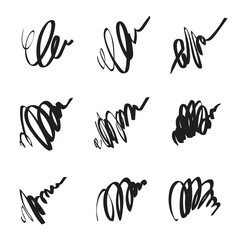 Obraz premium Autograph abstract stroke, fake sign samples, Hand drawn random signatures, handwritten scribble sign
