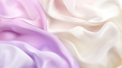 Fototapeta premium Elegant pastel fabric background with flowing waves and folds, perfect for fashion or wedding projects. Intricate pattern adds sophistication