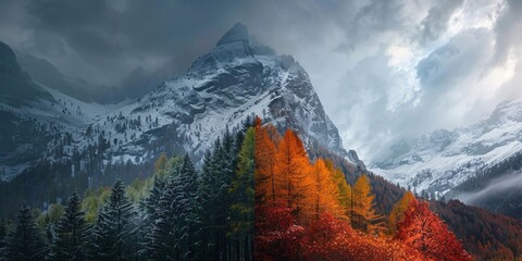 Season transition mountain, Time-lapse of seasons, Mountain scenery seasons
