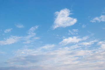 nature made a heart from the clouds in the blue sky