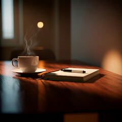 cup of coffee on a table