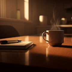 cup of coffee on a table
