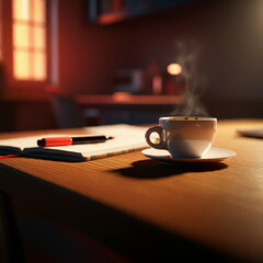 cup of coffee on table