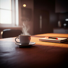 cup of coffee on table