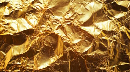 Shiny yellow gold foil texture. Gold foil background