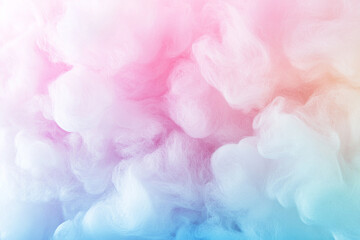 Colorful Cotton Candy in Soft Pastel Color Background