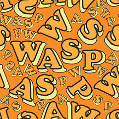 Seamless pattern with hand-drawn letters 