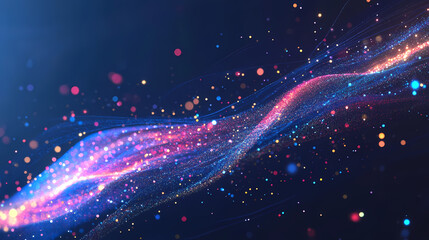 Fototapeta premium Futuristic energy trajectory with vibrant colors