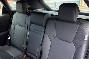 Car back seat with headrest and arm rest, a comfortable automotive fixture