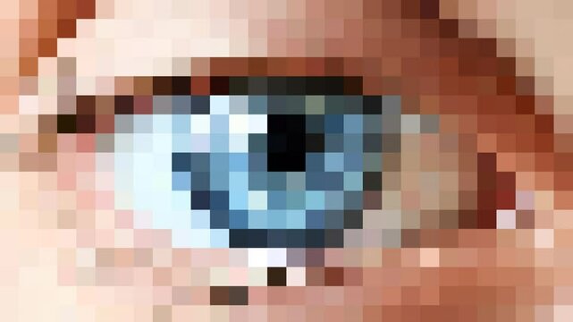 Animated Human Eye  Pixel Art Background