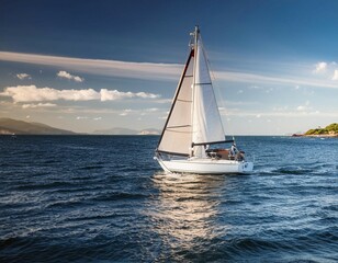 Sailboat on the water, capturing nautical adventure, marine navigation, and the essence of sailing.