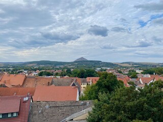 Obraz premium Der Hexenturm in Sangerhausen im Mansfeldein, ein Teil vom Alten Schloß 