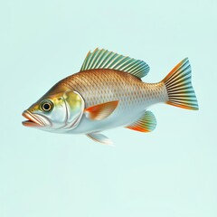 Fototapeta premium Fish on a pale blue background
