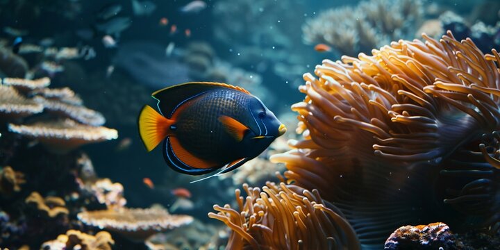 Coral Reef Artwork, Fish Design Corel Draw, Marine Art Displays, Tropical Fish Graphics
