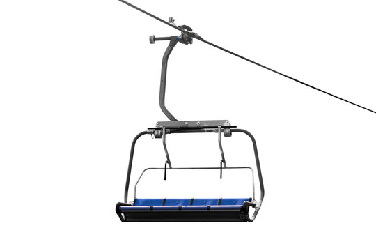 Ski lift chair isolated on white background
