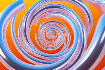 Vibrant 3D Opalescent Shapes Swirling on a Bright Background