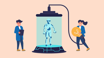 Illustration of the AI ​​[Artificial Intelligence] Robot Process Facilitating Modern Technological Intelligence