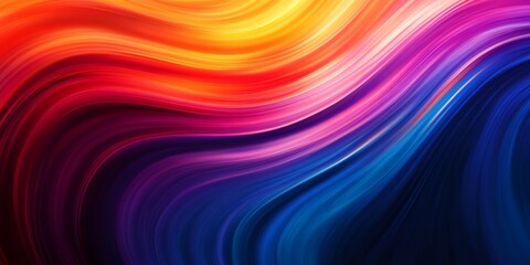 Abstract colorful wavy background with red, orange, pink, purple, and blue colors.
