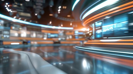  Journalistic hub: the newsroom background, illustrating the fast-paced atmosphere where news is gathered, verified, and delivered.