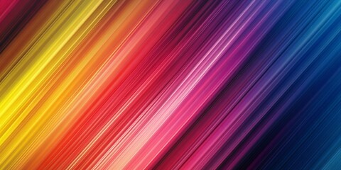 Abstract diagonal background with yellow, red, purple and blue stripes.