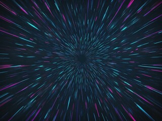 colorful particles radiating from the center, an abstract digital explosion with futuristic glowing light effects