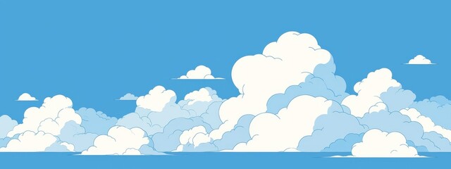 Light Blue Background with White Clouds