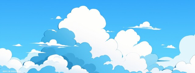 Light Blue Background with White Clouds