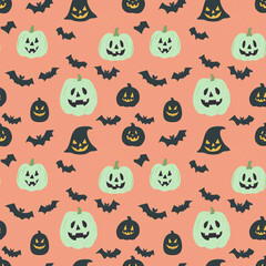 Seamless Halloween Repeating Background Tile pattern. Halloween Pattern.