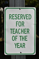 Fototapeta premium Teacher of the Year Parking