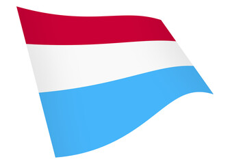 Luxembourg waving flag 3d illustration