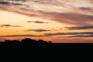 sunset in the desert