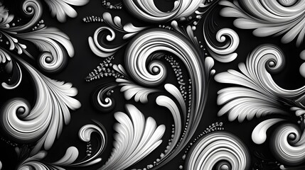 Fototapeta premium Black and white lattice pattern fabric design with a timeless look picture