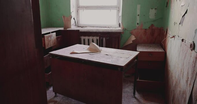 Interiors Of Buildings In The Abandoned Soviet City Of Pyramiden, Arctic, Svalbard