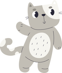 Hand Drawn Staying Cat