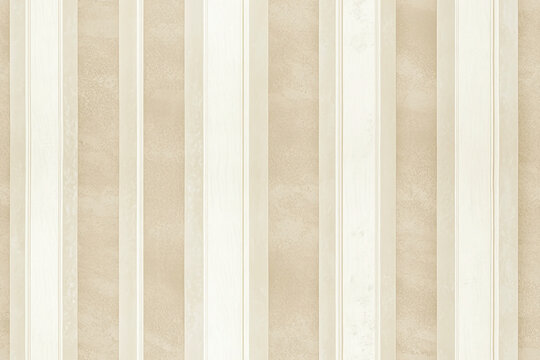 Fototapeta Seamless wallpaper pattern of vertical stripes in alternating widths and textures, using shades of beige and cream, a classic 90s living room design