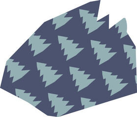 Abstract Paper Cut Piece With Trees